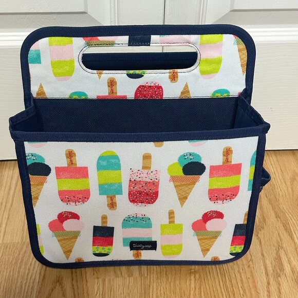 =Thirty One 31 Double Duty Caddy in Sweet Sprinkles Ice Cream Tote Retired - Picture 1 of 3